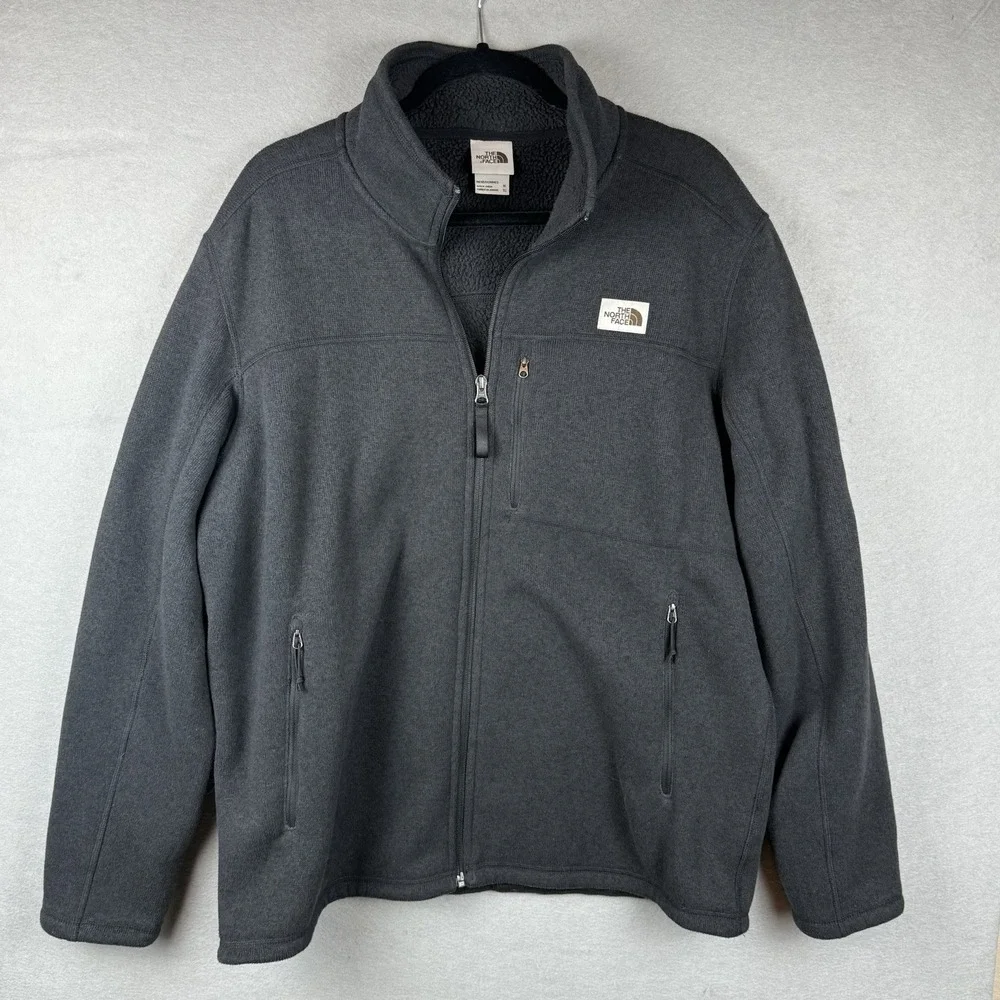 The North Face Gordon Lyons Jacket Mens XL Grey Full Zip Sweater Fleece Gorpcore